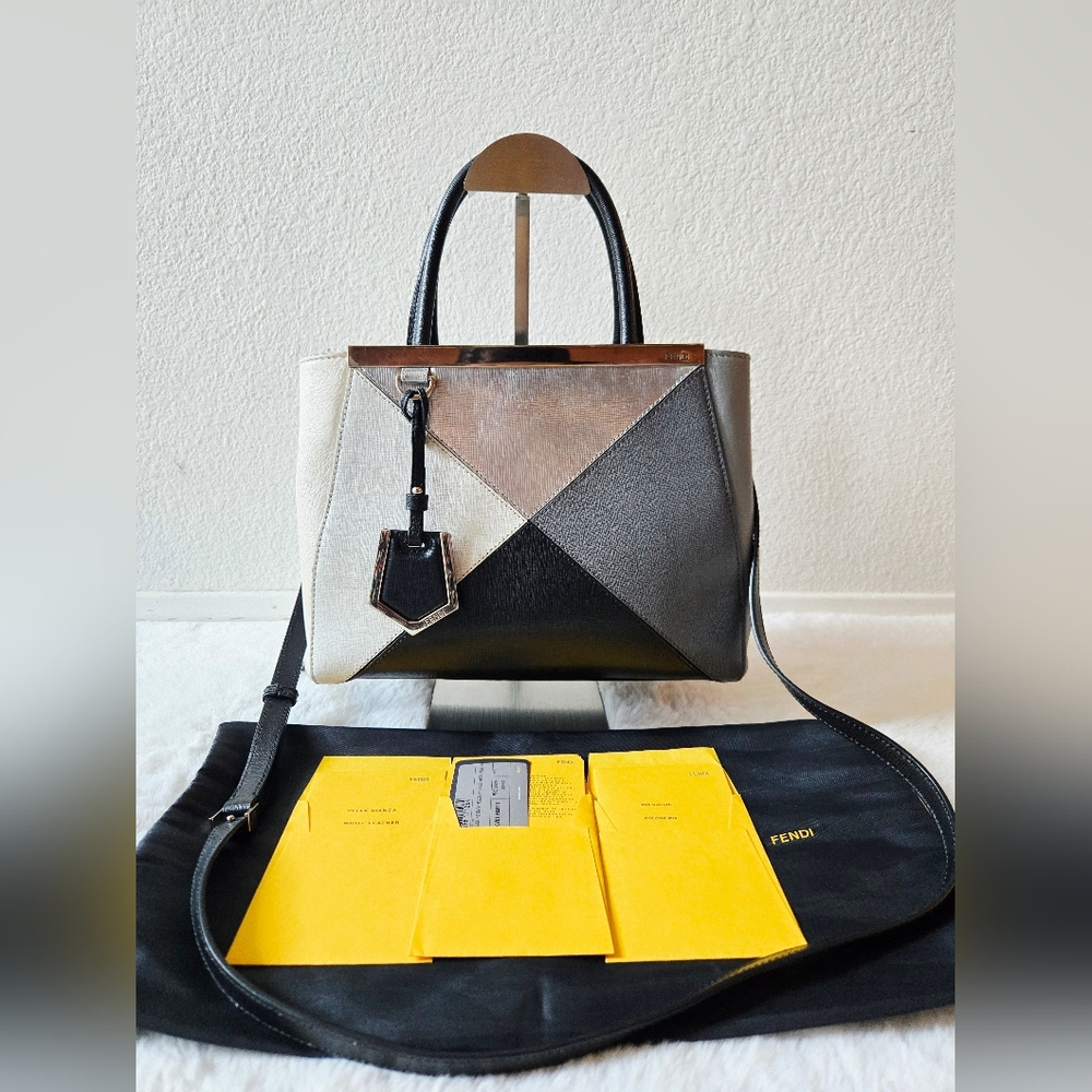 🛑SOLD‼️Fendi 2Jours Color Block HandBag